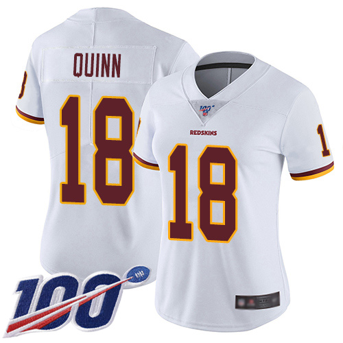Washington Redskins Limited White Women Trey Quinn Road Jersey NFL Football #18 100th Season Vapor